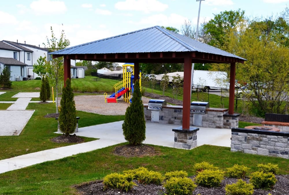 Grilling pavilion at Lakeside Crossing at Eagle Creek in Indianapolis, Indiana