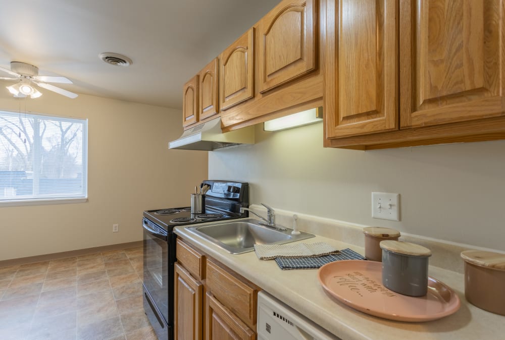 Upgraded kitchen at Newcastle Apartments & Townhomes home in Rochester, New York