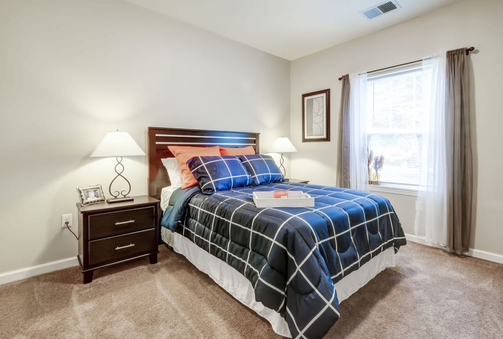 Luxurious and spacious bedroom with access to natural lighting at Marquis Place in Murrysville, Pennsylvania
