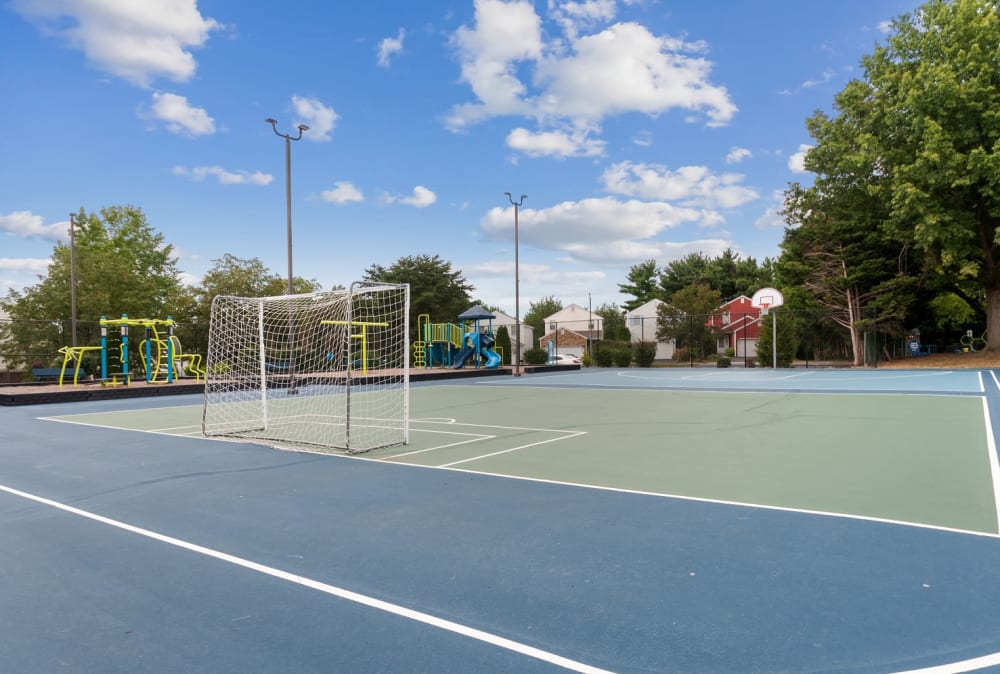 Basket ball court for our residents to use located at King's Manor Apartments in Harrisburg, Pennsylvania