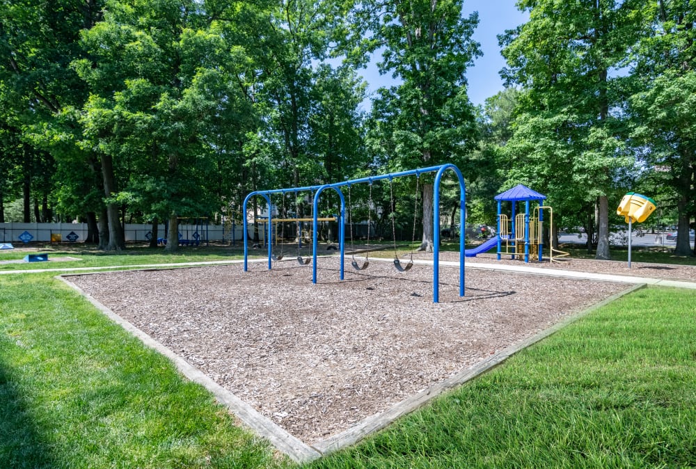 Dog park and playground at The Colonials Apartment Homes in Cherry Hill, NJ
