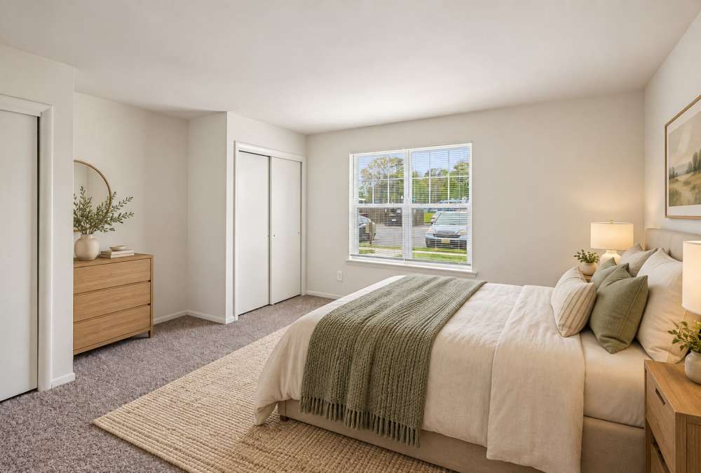 Spacious bedroom at The Fairways Apartment Homes in Blackwood, New Jersey