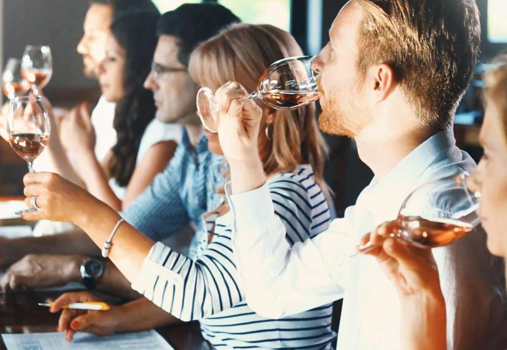 Residents drinking wine near Cottage Street at eTown in Jacksonville, Florida