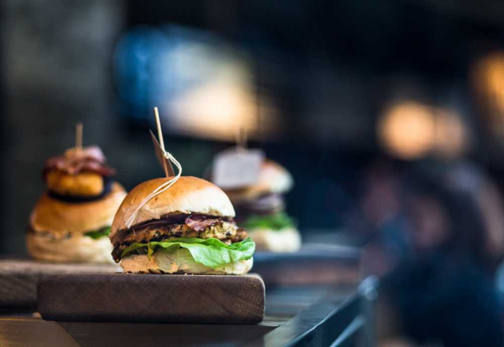 Yummy burgers at a restaurant near Cottage Street at eTown in Jacksonville, Florida