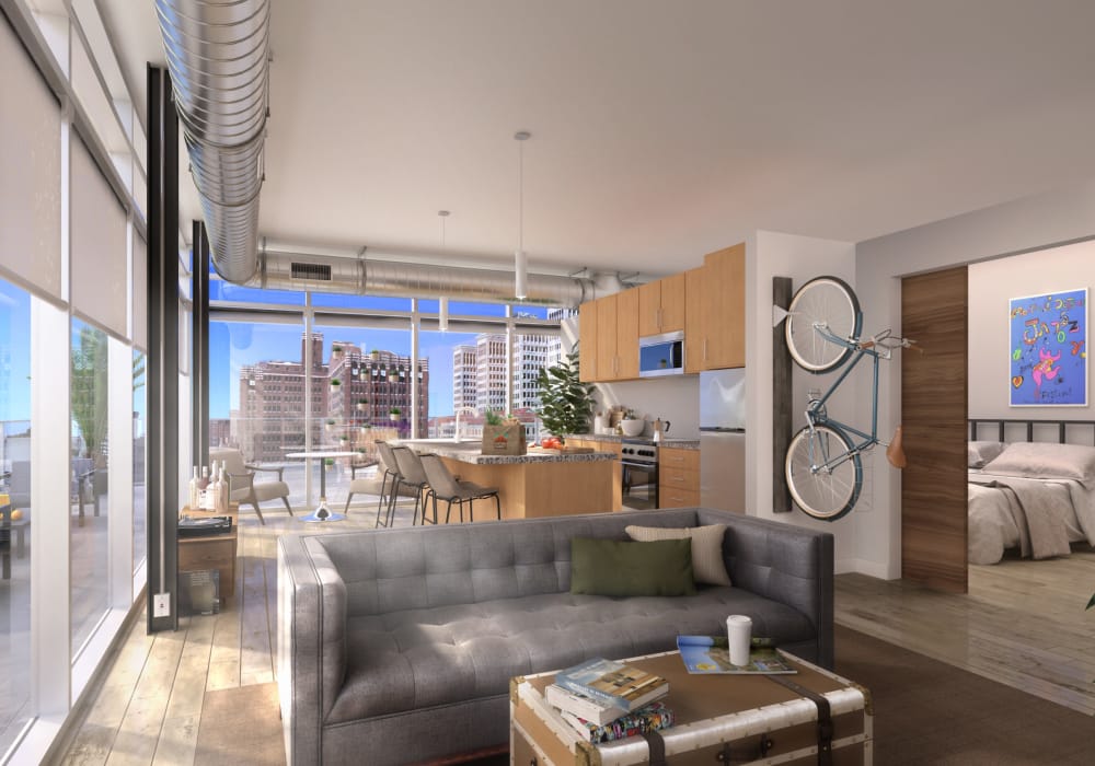 Interior rendering of Baltimore Station in Detroit, Michigan