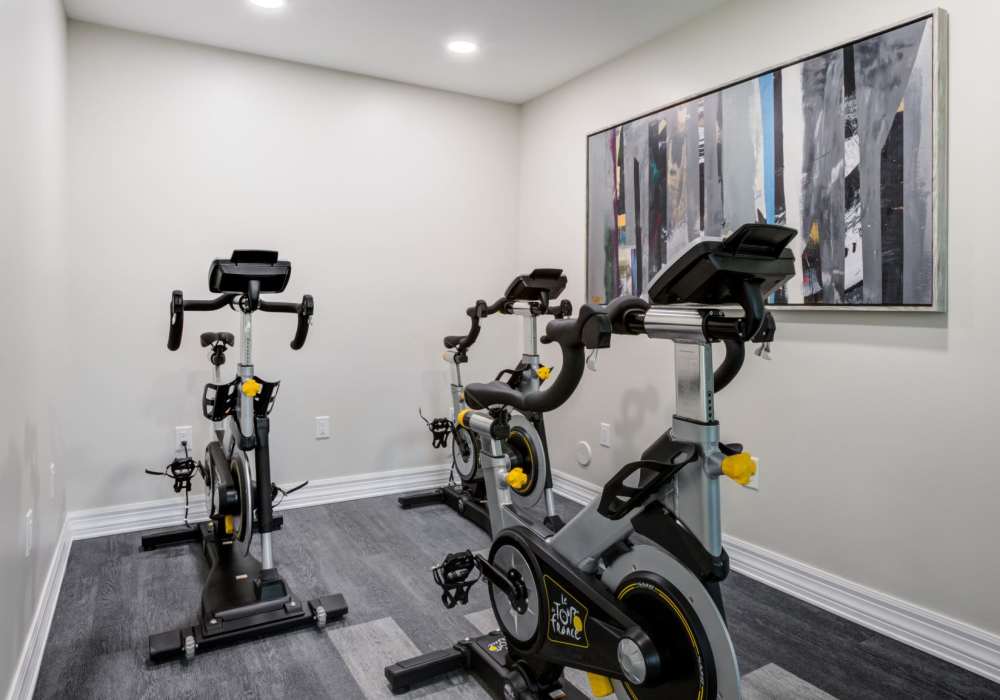 Equipped fitness center at San Marquis in Tempe, Arizona