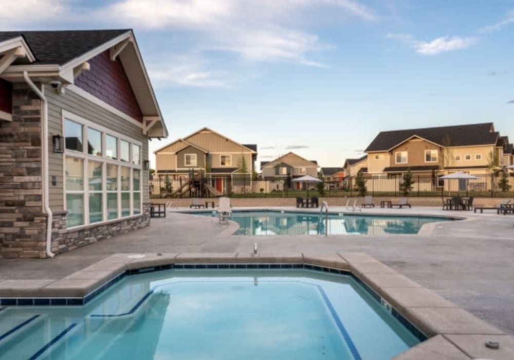 the community pool at The Enclave in Meridian, Idaho