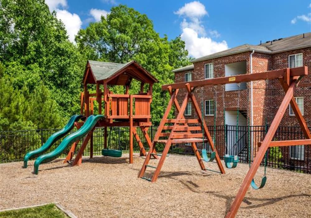 Kids playground at Featherstone Village in Durham, North Carolina