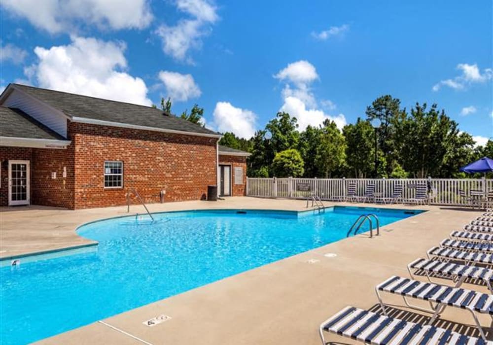 Pool area at Featherstone Village in Durham, North Carolina