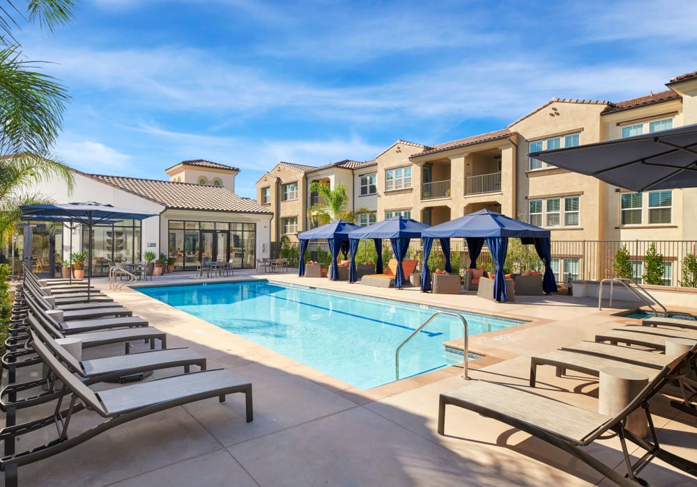 pool at The Trails at Canyon Crest apartment homes in Riverside, California