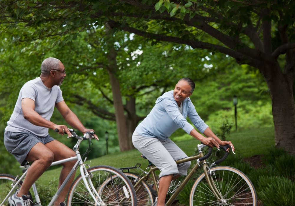 Residents on a bike ride near Mariposa at Western Heights in Dallas, Texas