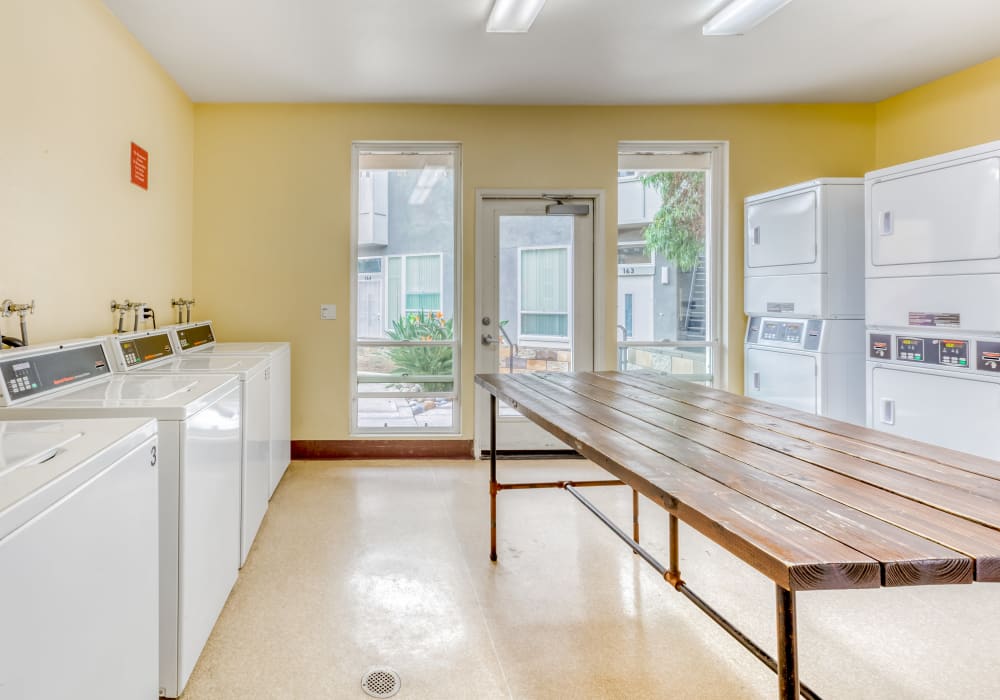 Laundry facility at Tesoro Grove Apartments in San Diego, California