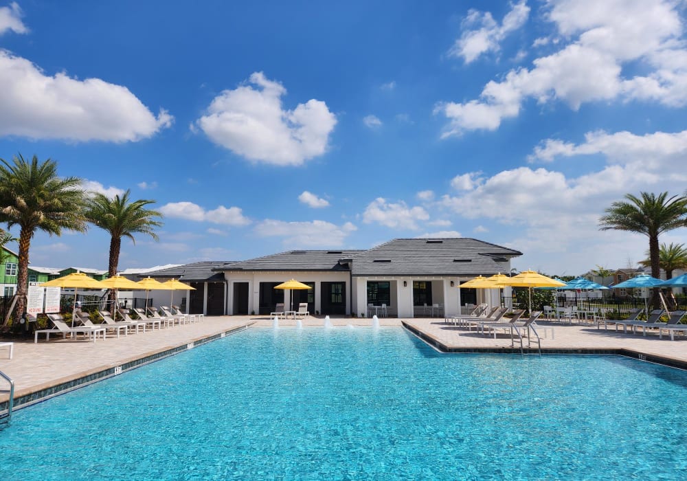 Resort style pool at Antigua at Lakewood Ranch in Lakewood Ranch, Florida