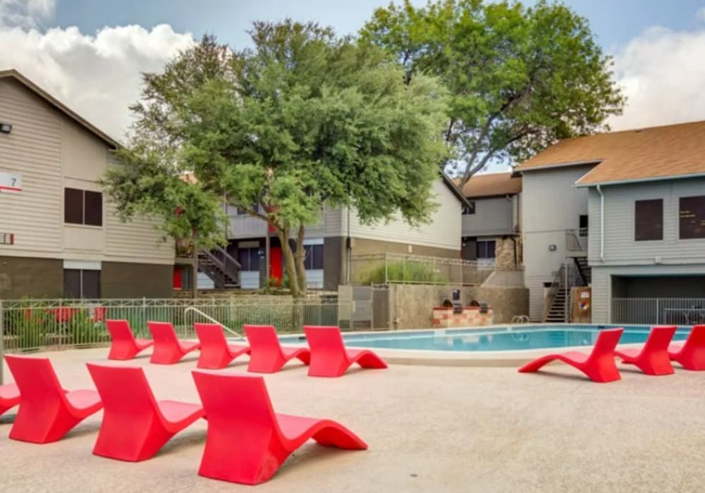 Large swimming pool for the community at Array in Austin,Texas
