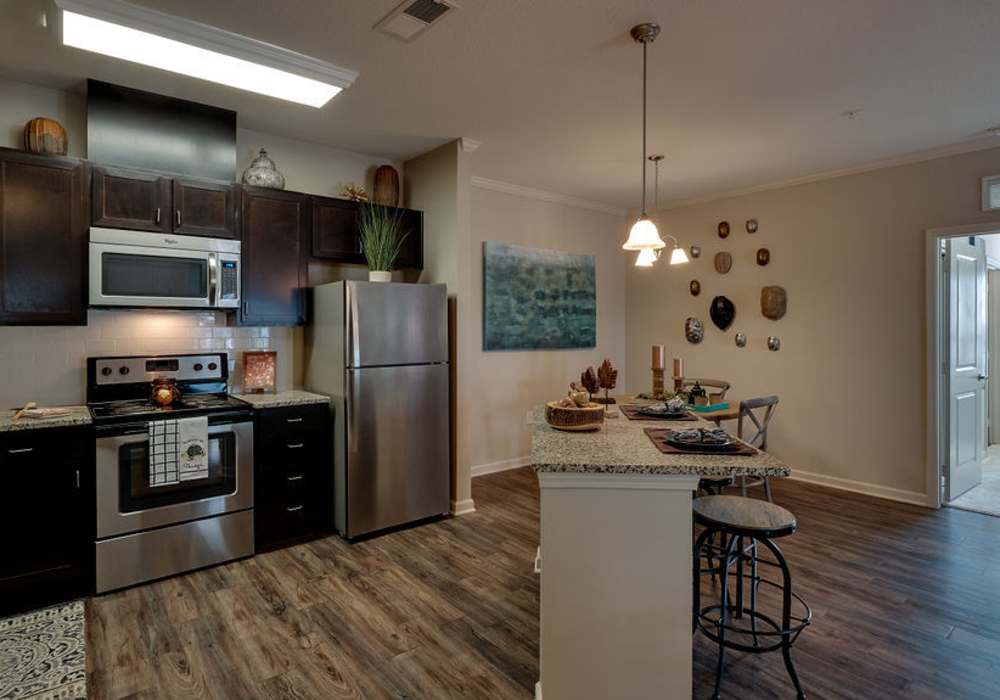 Modern kitchen at Parc at Broad River in Beaufort, South Carolina