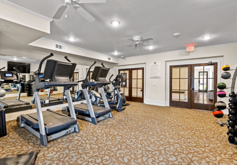 Onsite fitness center at Mariposa at Westchester in Grand Prairie, Texas