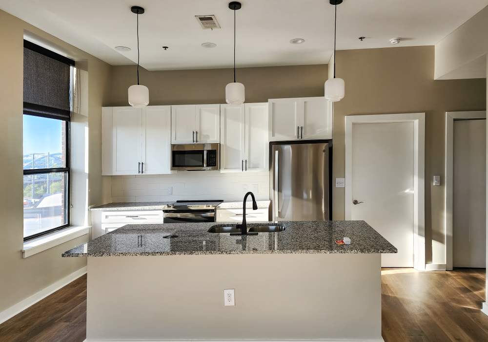 Modern kitchen at City View Apartments in Nashville, Tennessee