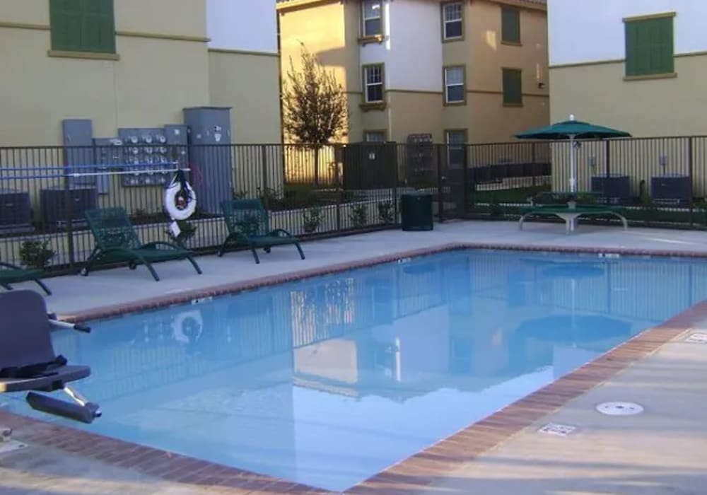 Swimming pool at Santa Fe Apartments in Bakersfield, California