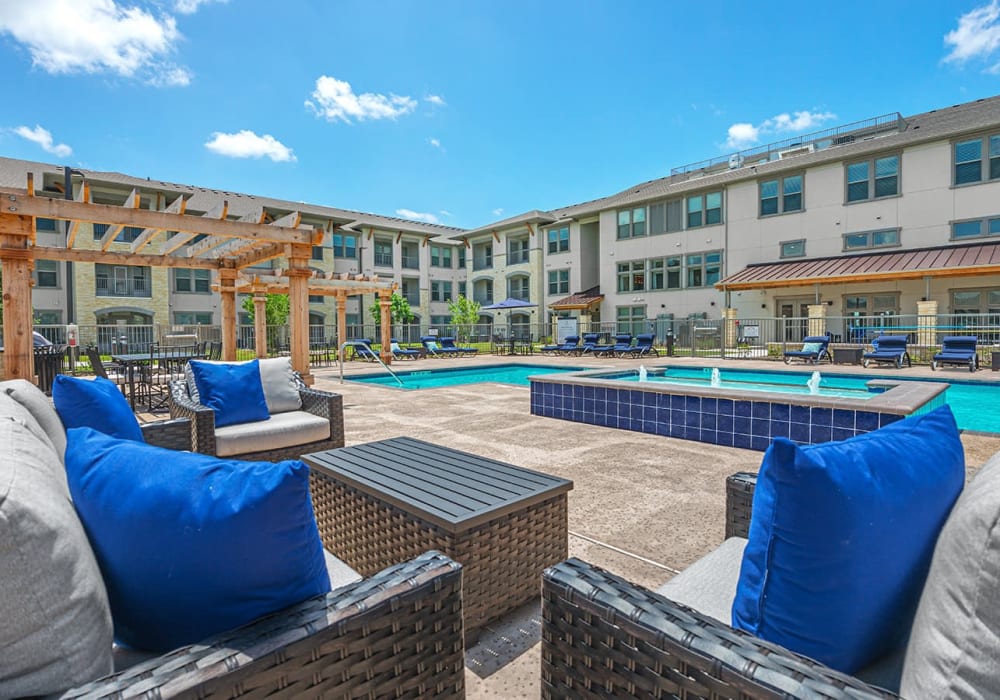 Outside lounge at The Preserve at Gateway in Forney, Texas