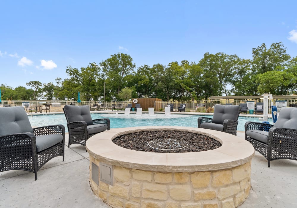 Fire pit at The Preserve at Willow Park in Willow Park, Texas