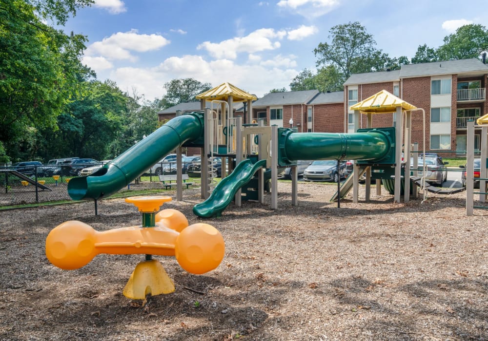 Large playground at Columbia Pointe in Columbia, Maryland
