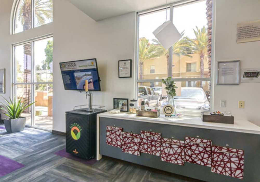 Lobby with tap at Solterra in San Diego, California