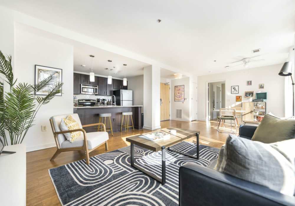 Living room area at Lofts at 401 Cherry in Macon, Georgia 