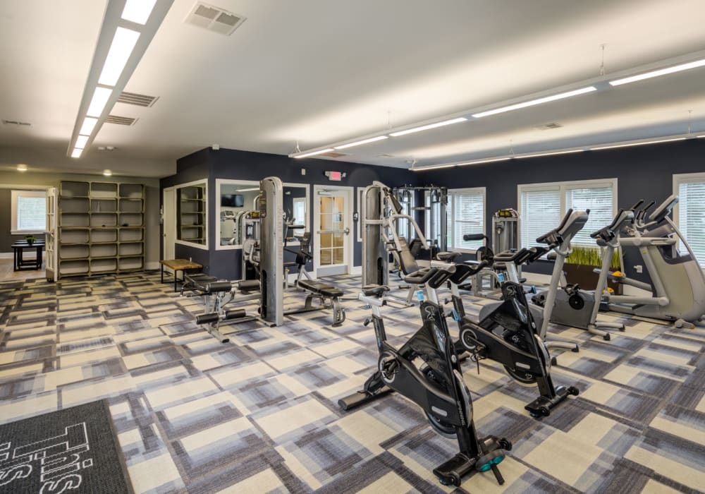 Large fitness center at The Gardens in Columbus, Ohio