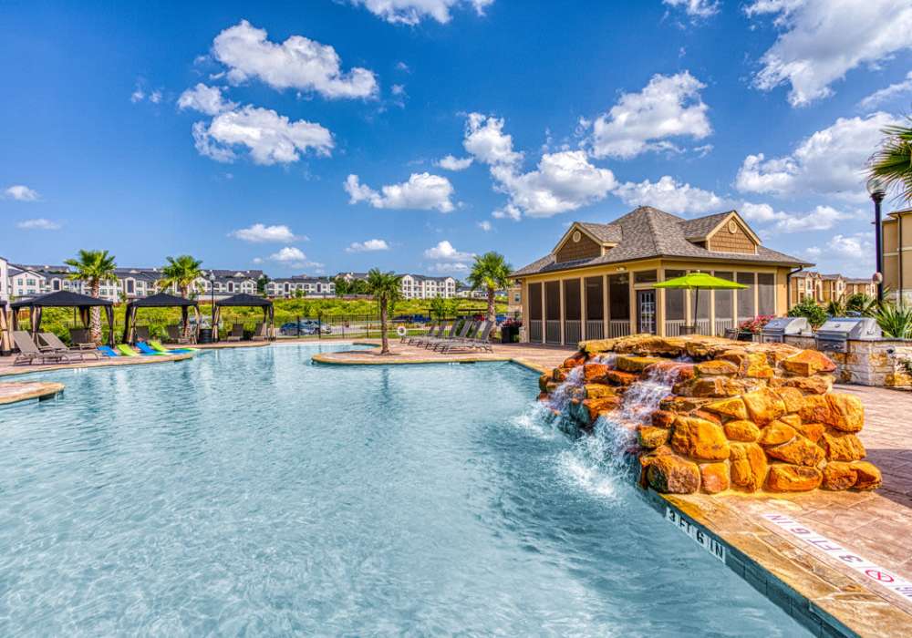Sparkling resort style pool