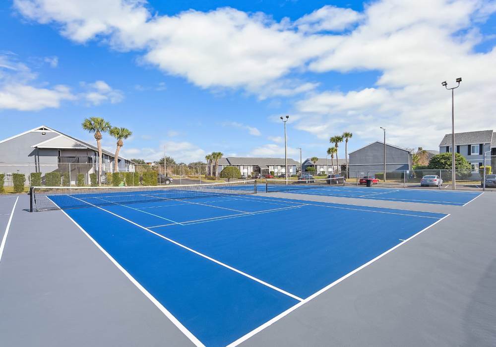Tennis courts area at Aqua at Windmeadows in Gainesville, Florida