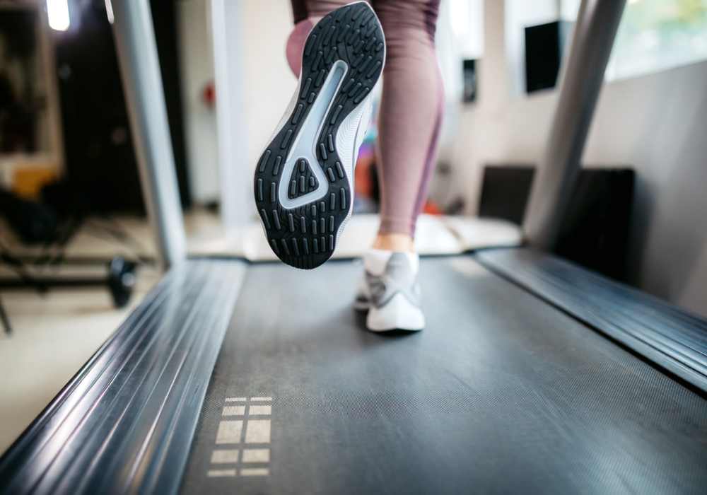 Residents running on treadmills in the fitness center at City View Apartments in Nashville, Tennessee