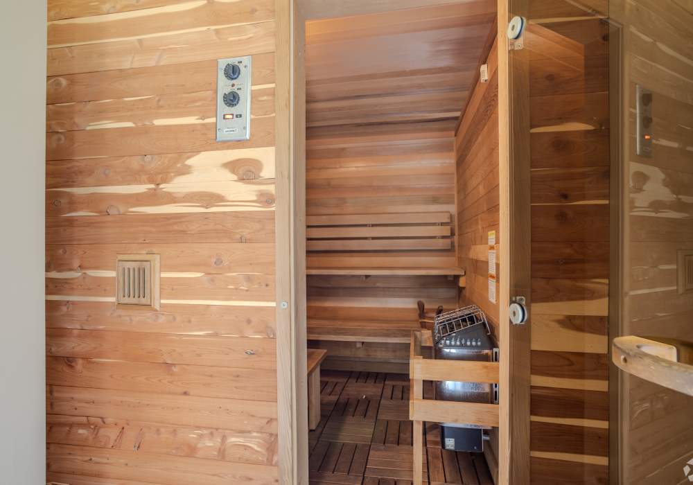 Enjoy the multiple benefits of the sauna relaxation and detoxification at Maystone at Wakefield in Raleigh, North Carolina