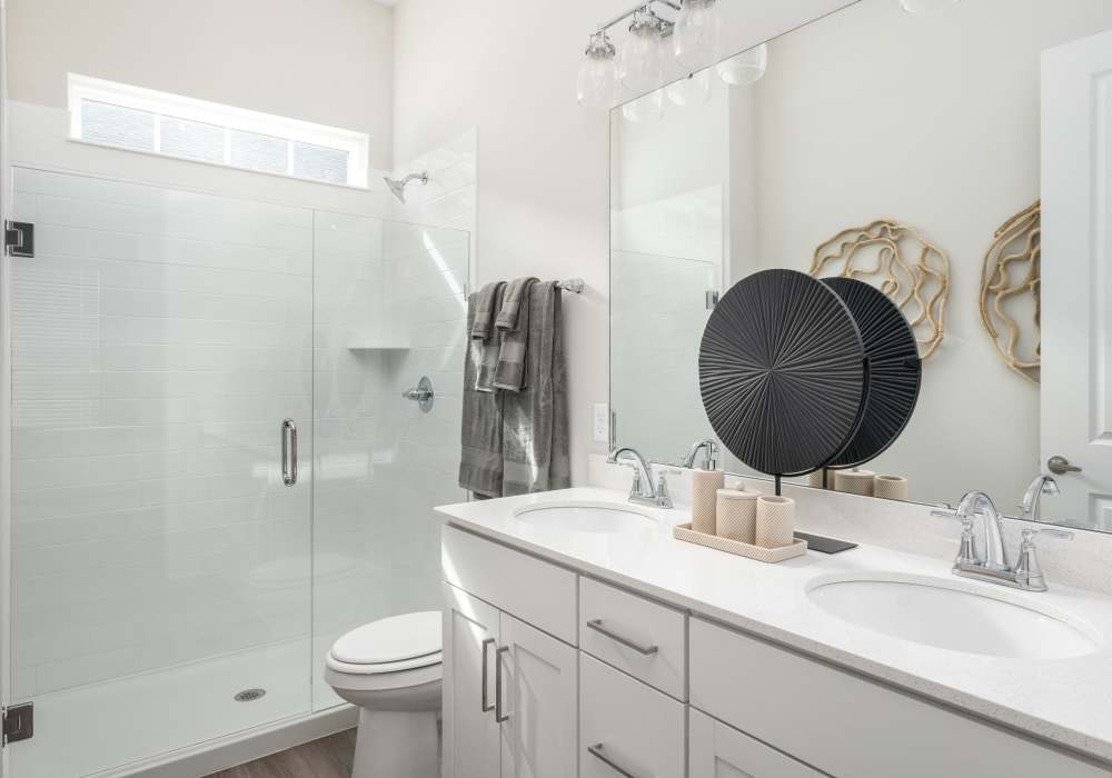 Bathroom in a model home at Cottage Street at eTown in Jacksonville, Florida