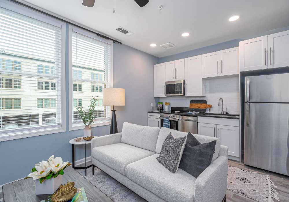 Modern living spaces at The Addie in Savannah, Georgia