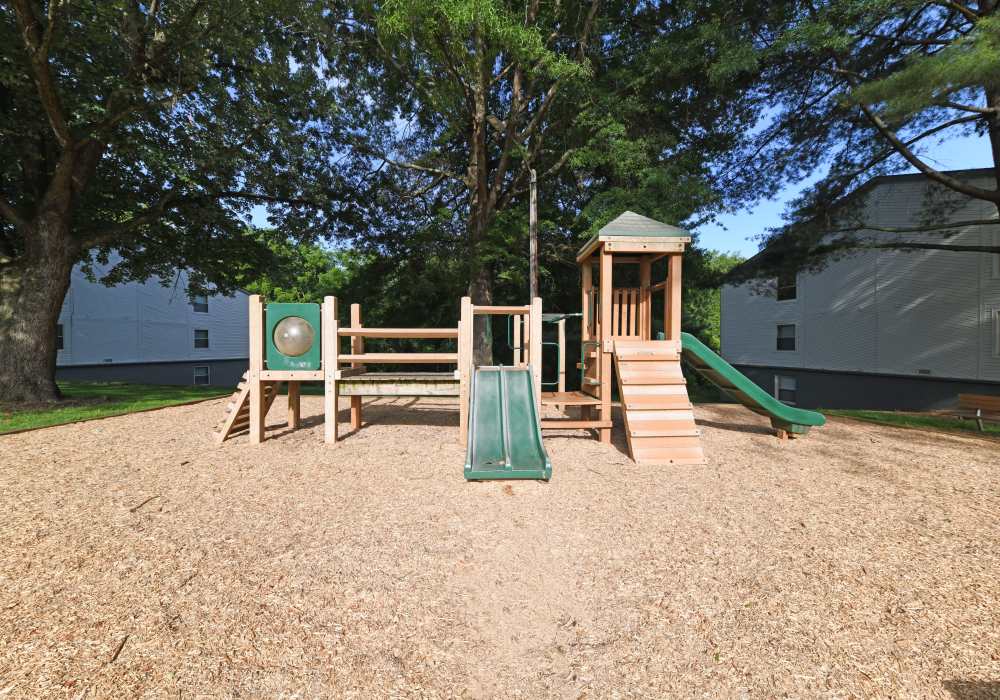 An on-site playground at Ascent Apartment Homes in Asheville, North Carolina