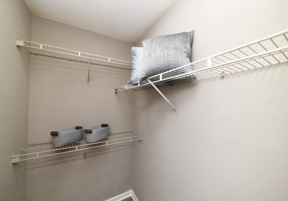 Large walk-in closet at Nova at Biltmore Park in Arden, North Carolina