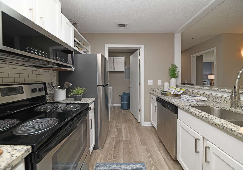 Modern kitchen at Nova at Biltmore Park in Arden, North Carolina