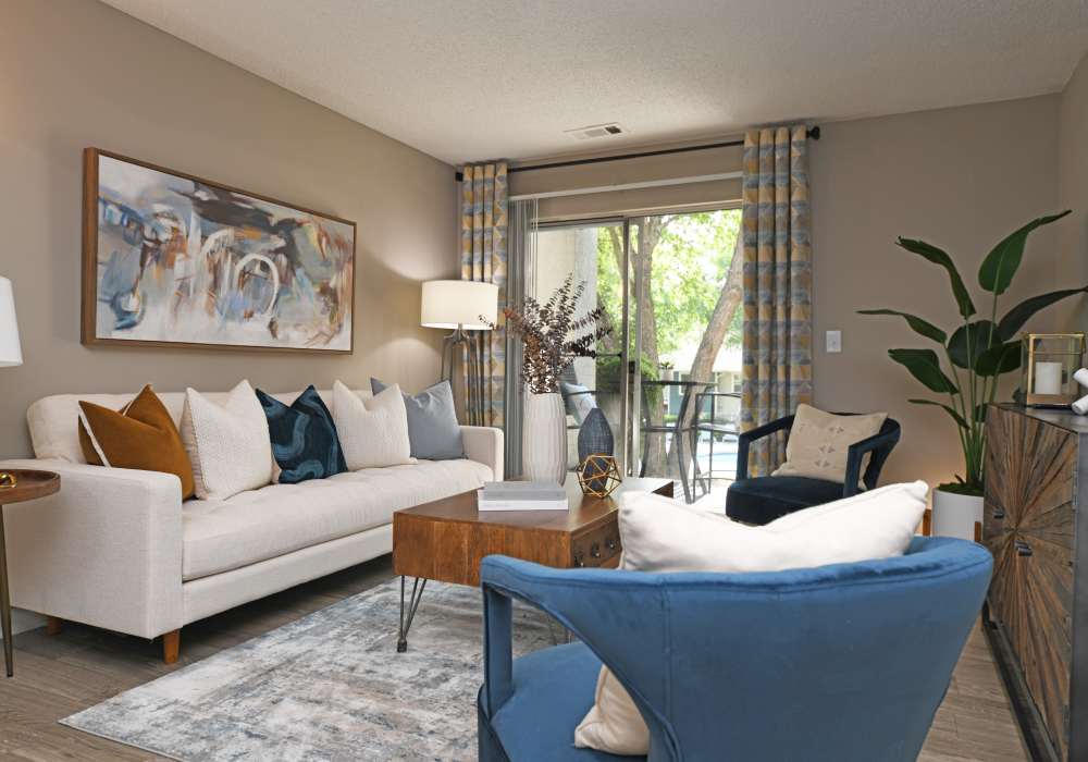 Spacious living rooms in our homes at Nova at Biltmore Park in Arden, North Carolina