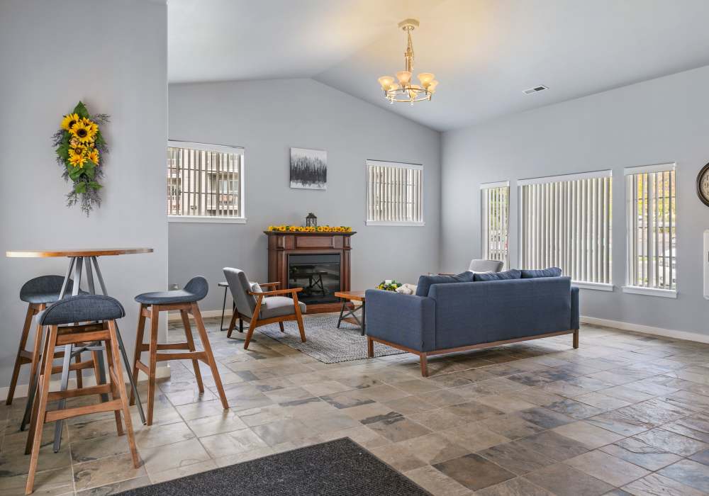 comfortable and warm couch at Heron Creek Apartments in Moses Lake, WashingtonD