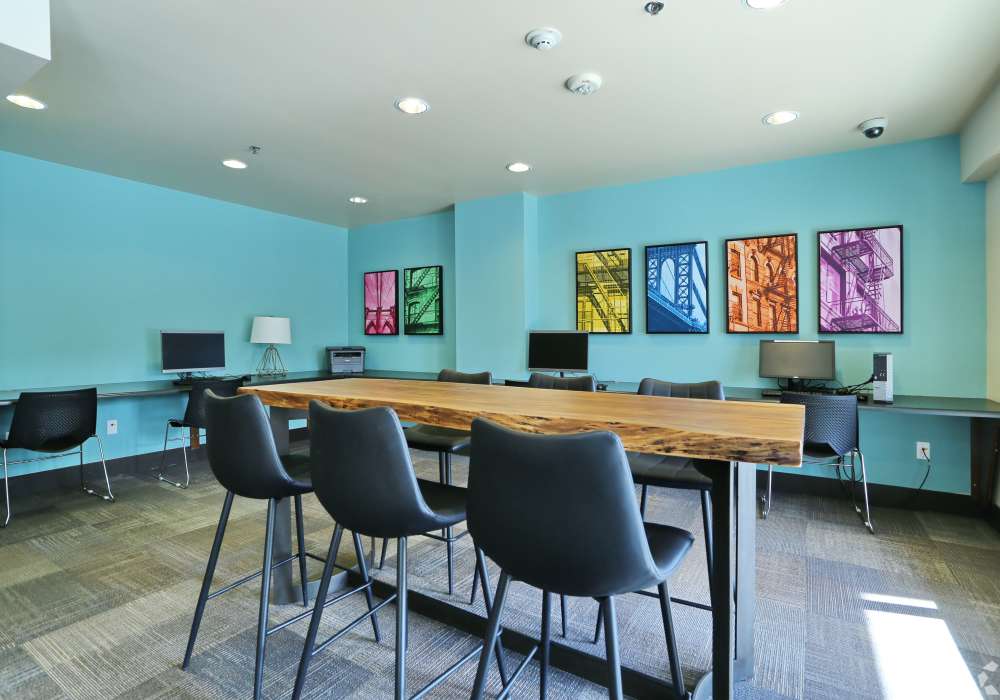 Modern conference room at The Blakely in Shoreline, Washington