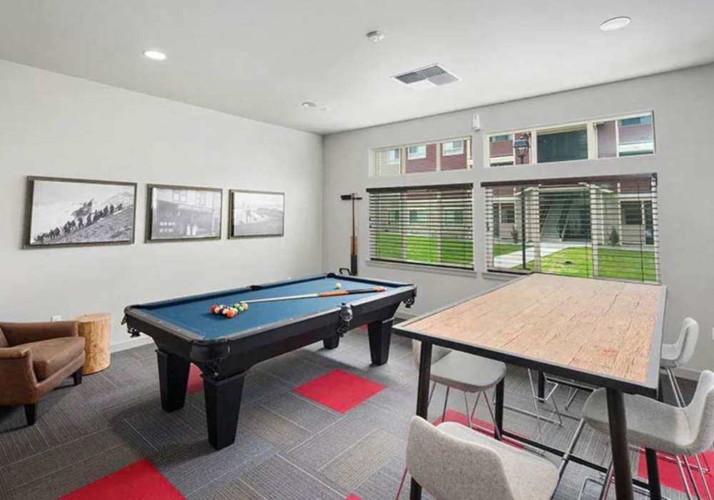 Pool table in the clubhouse at Copper Mountain in Richland, Washington