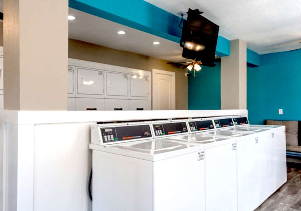 Laundry and storage area at Park Place in Pearland, Texas