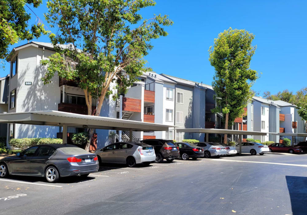 Exterior of Gateway Apartments in San Leandro, California