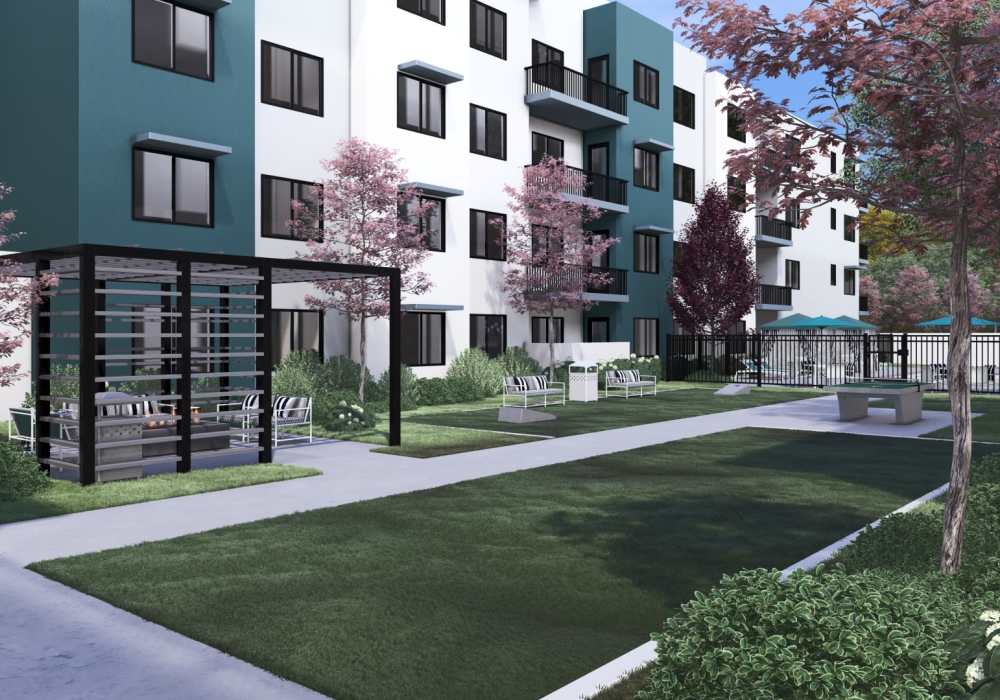 Open park to lounge in at Zinc 1501 in Sacramento, California