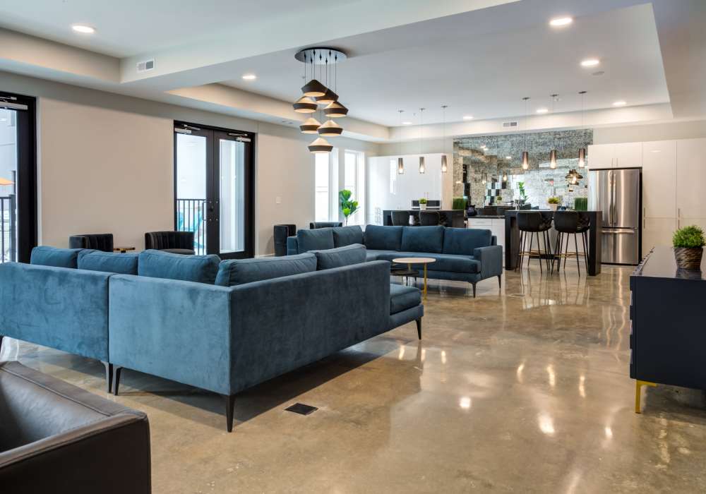 Clubhouse of apartment at Altair At The Heights in Richmond Heights, Missouri