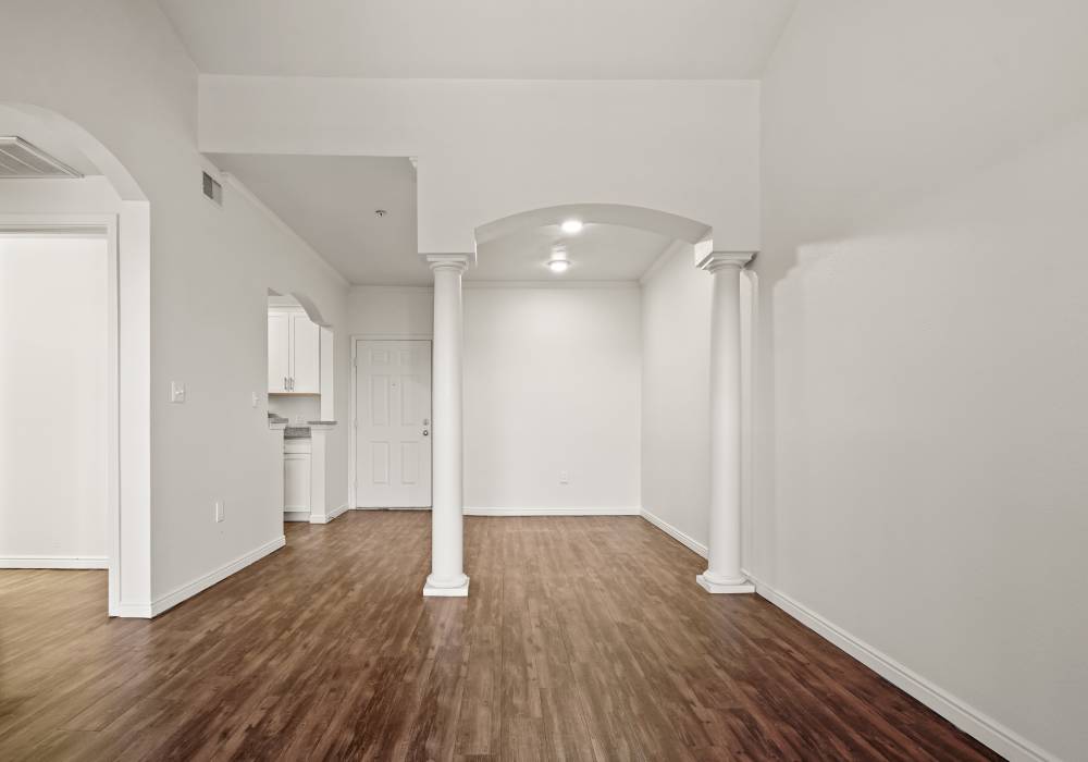 Wood-style flooring at Irving Schoolhouse Apartments in Salt Lake City, Utah