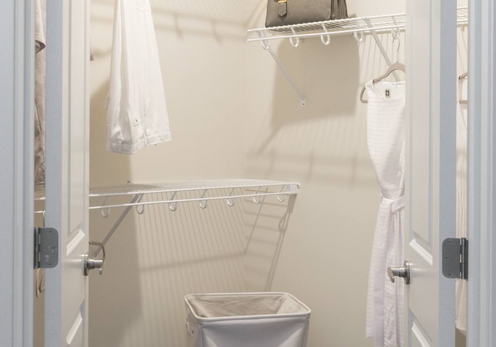 Walk-in closet at Altair At The Preserve in O'Fallon, Missouri