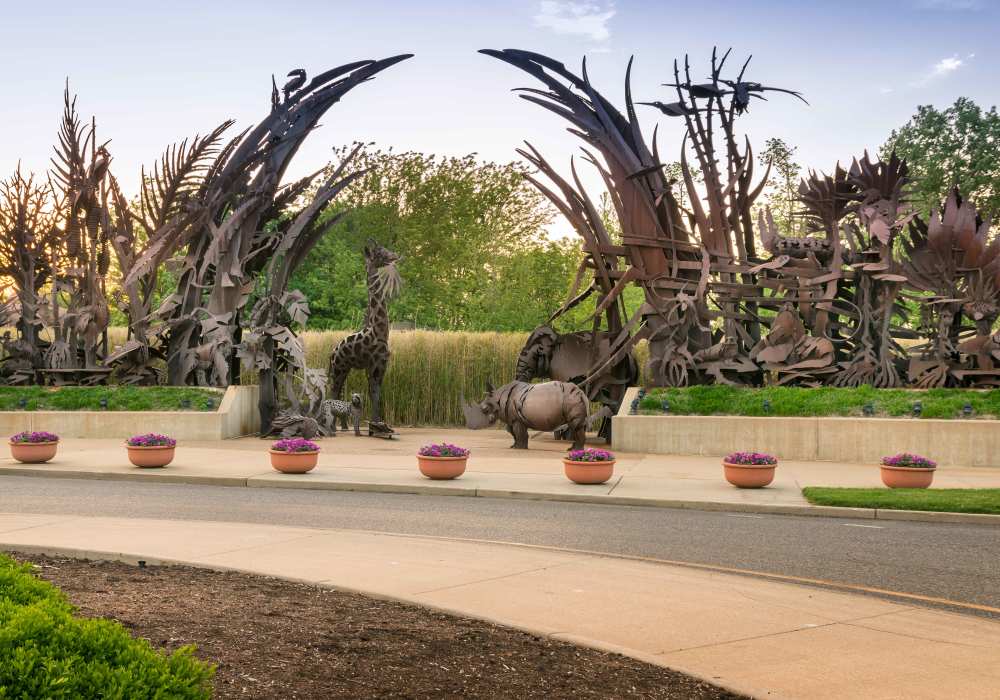 Animal statues at O'Fallon, Missouri near Altair At The Preserve
