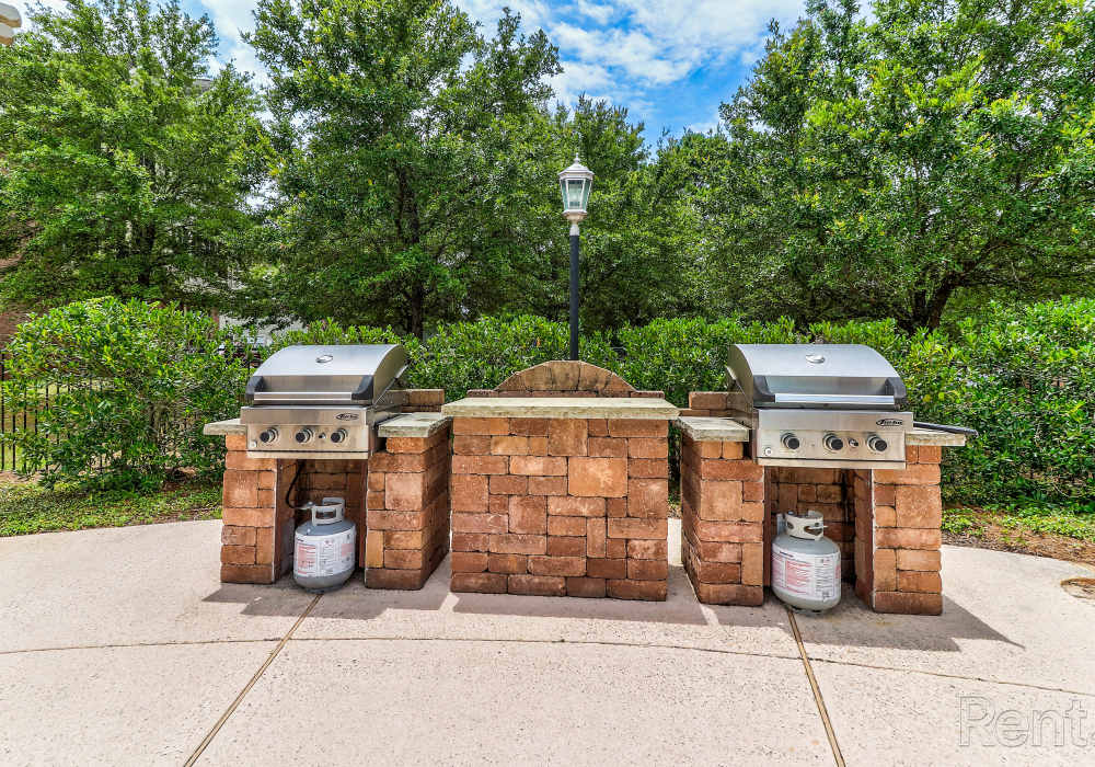 Grills for the residents at The Park Apartment Homes in Prattville, Alabama