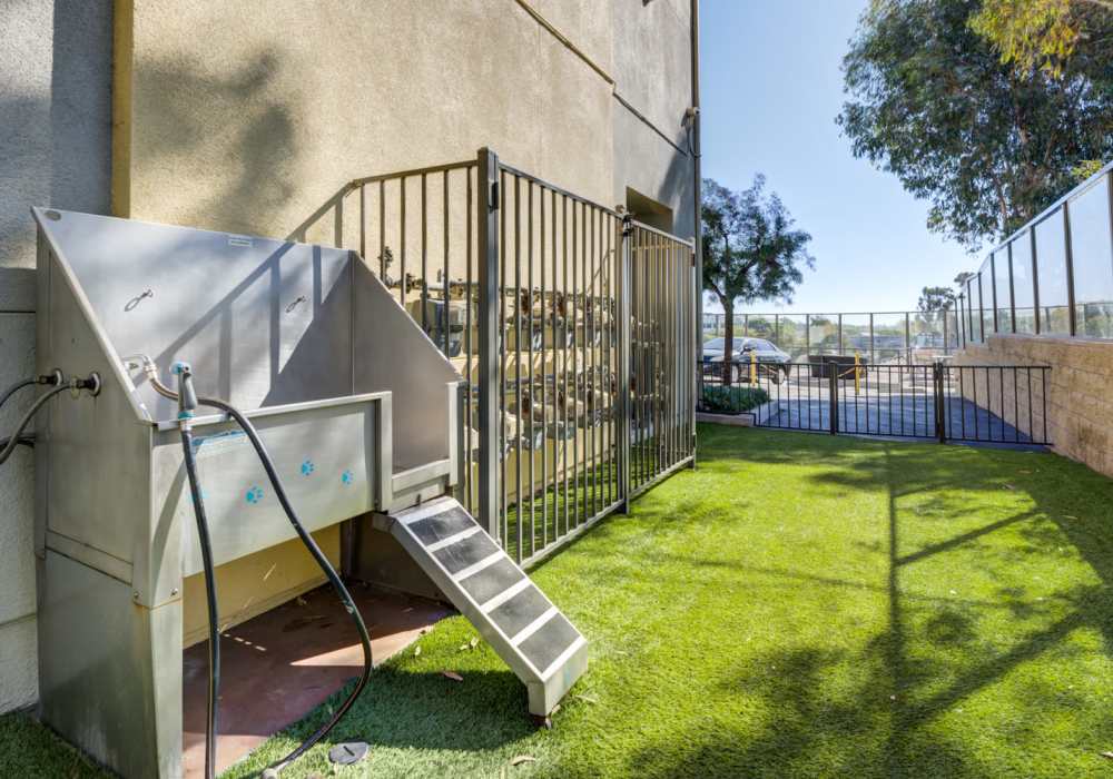 Dog wash and pet stations at Solterra in San Diego, California